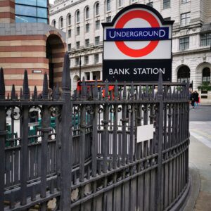 Londyn underground bank station