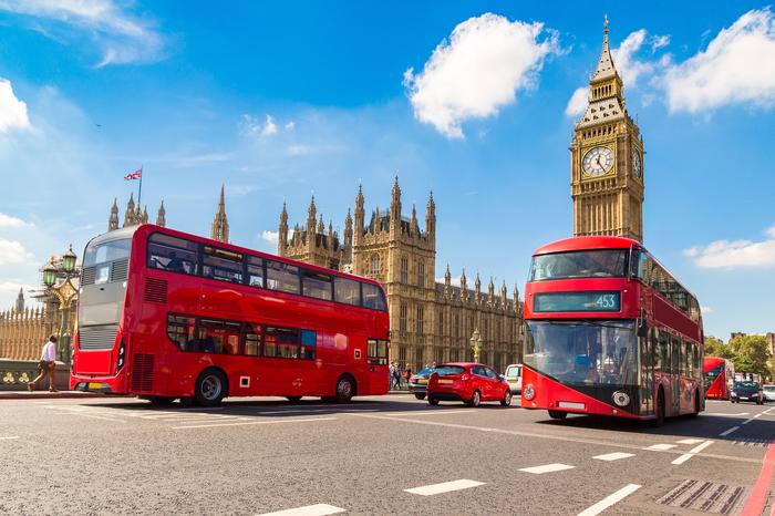 londyn big ben czerwony autobus